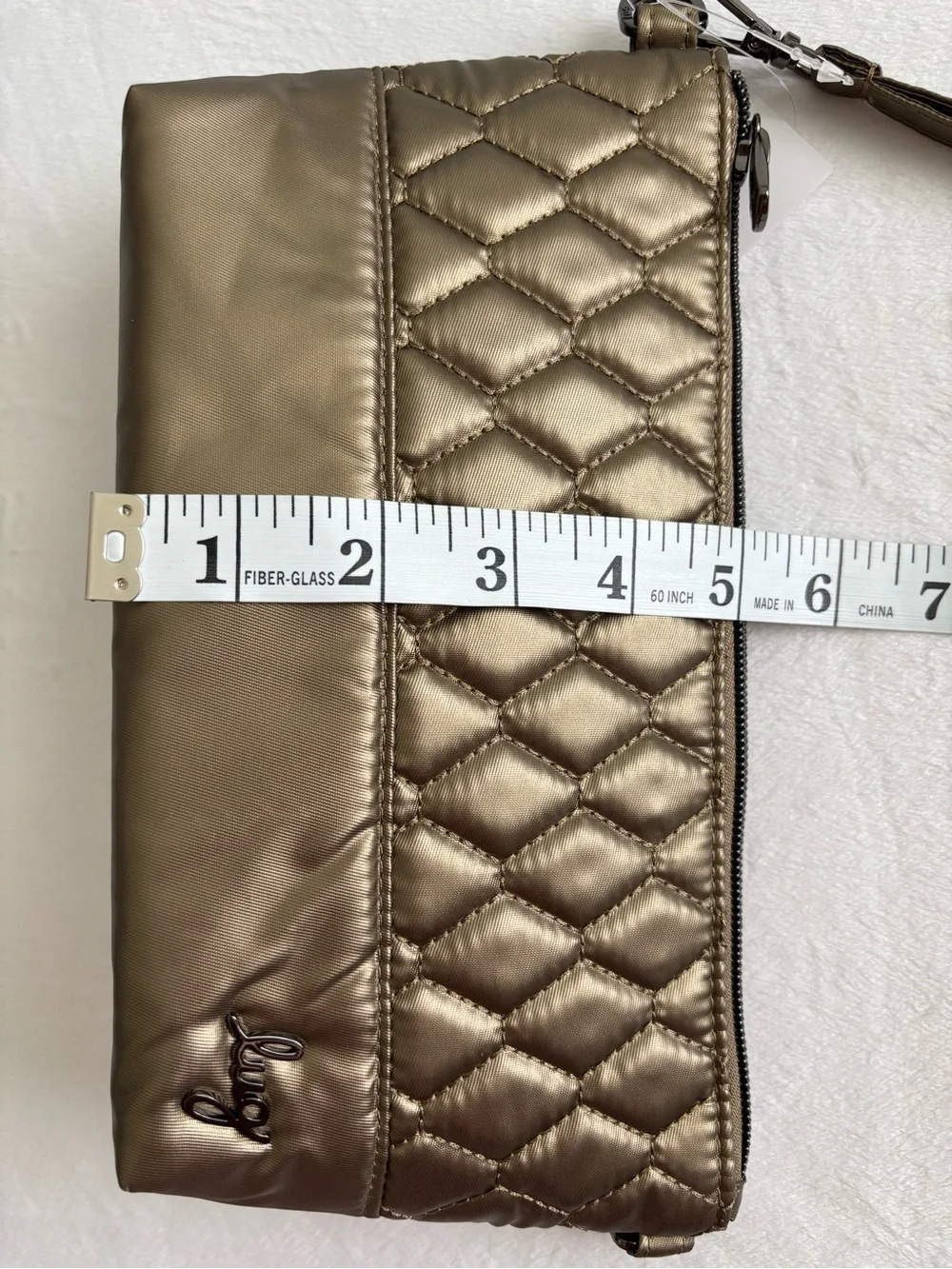 Lug Shiplap RFID Wristlet Pouch Metallic Walnut Boho Floral NWT